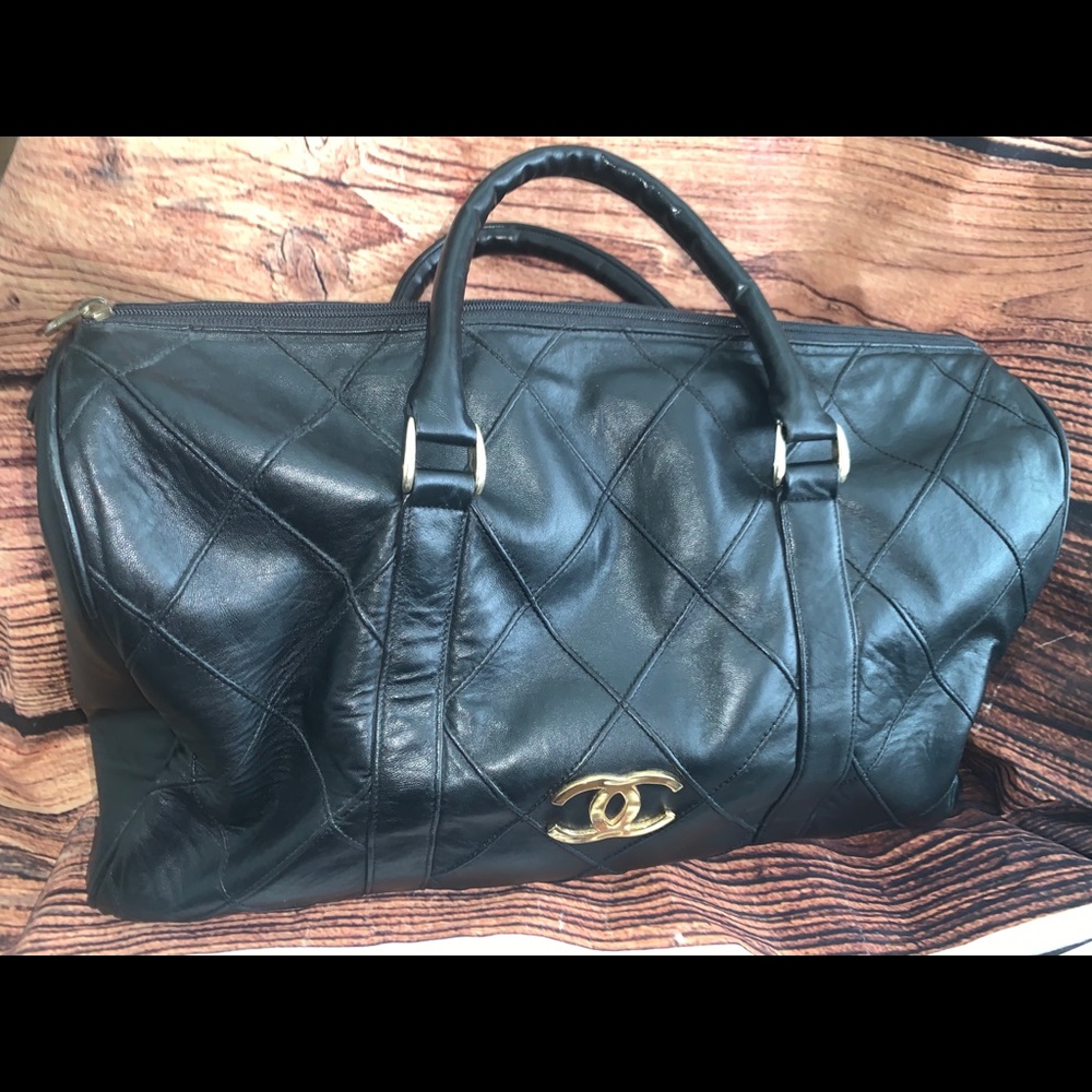 Faux Leather Travel Bag